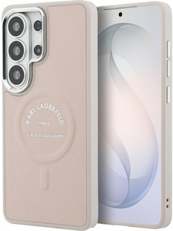 Karl Lagerfeld Embossed Ring RSG Logo MagSafe Case Pink (Samsung Galaxy S26 Ultra)