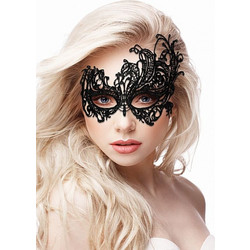 OUCH! - ROYAL BLACK LACE MASK - BLACK