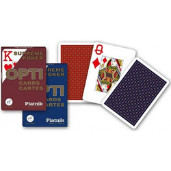 Piatnik - Supreme Opti Poker Size Jumbo Index Playing Cards (Blue Color)