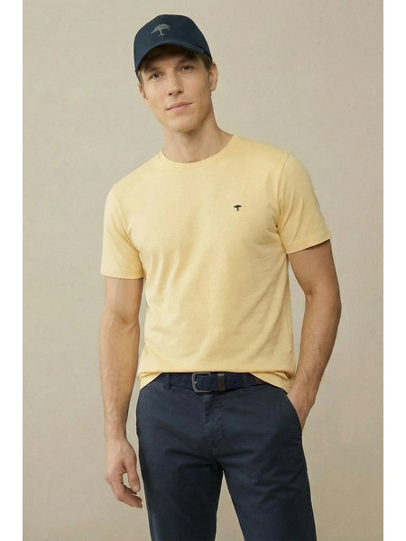 FYNCH HATTON ανδρικό tshirt κοντό μανίκι - 1613-1500-113 Pale Yellow