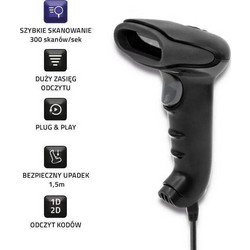 Qoltec Scanner Χειρός Ασύρματο με Δυνατότητα Ανάγνωσης 2D και QR Barcodes