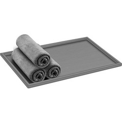 Δίσκος Πετσετών Sanco Hotel Amenities 00136-PVD-05BR PVD Gun Metal Brushed 30x20x1cm