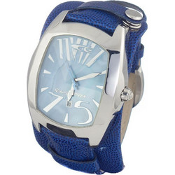 Chronotech Ανδρικό Ρολόι με Μπλε Δερμάτινο Λουράκι CT2039J-22