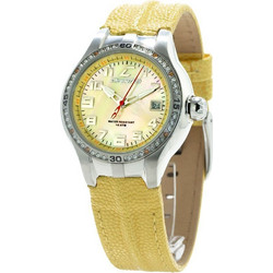 Chronotech Γυναικείο Ρολόι με Κίτρινο Δερμάτινο Λουράκι CT7980L-05S