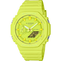 Casio G-Shock Ανδρικό Ρολόι Χρονογράφος με Κίτρινο Καουτσούκ Λουράκι GA-2100-9A9ER