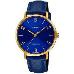 Casio Γυναικείο Ρολόι με Μπλε Δερμάτινο Λουράκι LTP-VT01GL-2B