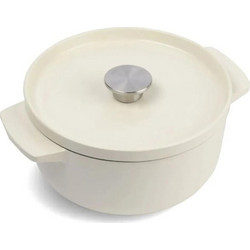 KitchenAid Brater with lid Cast Iron 22cm, creme