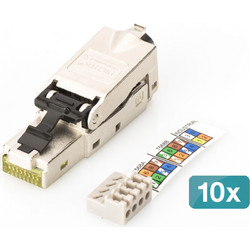 Digitus ΒΥΣΜΑ RJ45 CAT6a STP FIELD tool-free (10 pieces)