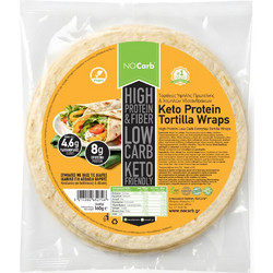 Keto Protein Tortilla Wraps Low Carb Vegan NoCarb 4τεμ 160g - No Carb(R)