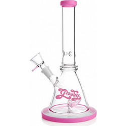 Γυάλινο Ice Bong Groovy Pink με Diffuser 24cm