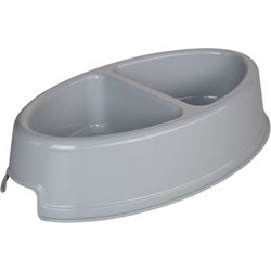 Joypet Πλαστικό Ellipse Διπλό Μπολ Φαγητού & Νερού για Σκύλο & Γάτα 1LT (Διάφορα Χρώματα)