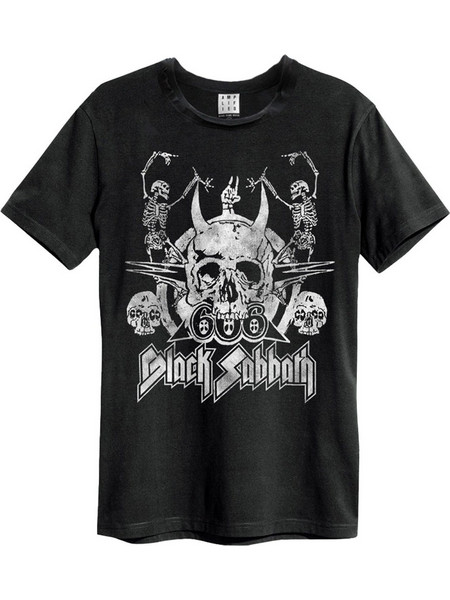 Amplified Black Sabbath Dancing Skulls T-Shirt Black ZAVE210SBD-BLK