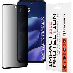 Techsuit - 111D Πλήρης Κόλλα Απορρήτου - Motorola Moto G37 / G37 Power / G47 - Μαύρο