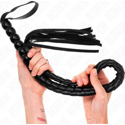 Kink Beaded Snake Flogger Μαστίγιο 80cm Μαύρο