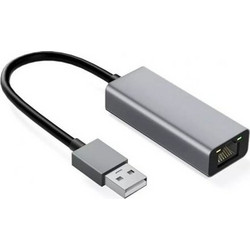 IBOX Aluminum RJ45 to USB Type-A adapter 10/100/1000 Mb/s - (IAARJ)