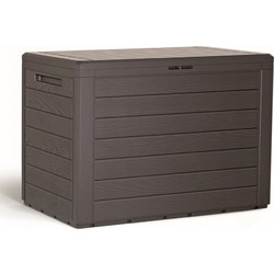 PROSPERPLAST Μπαούλο Αποθήκευσης Woodebox Ελαιόμαυρο 190lt MBWL190-440U