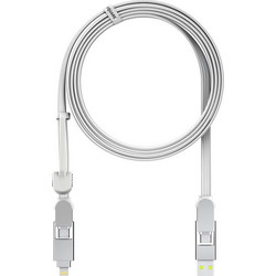 Rolling Square USB-A to Lightning Cable 100W Λευκό 2m XLM02R