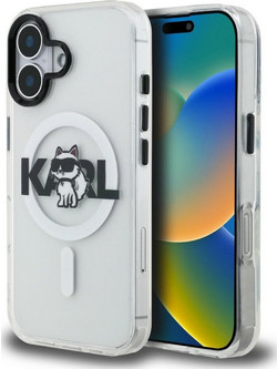 Karl Lagerfeld IML Choupette Sketch Logo MagSafe Case Clear (iPhone 16)