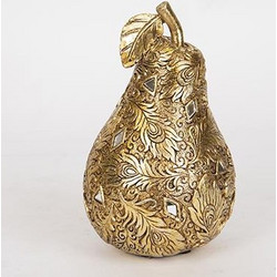 Διακοσμητικό αχλάδι resin χρυσό 12.5x12.5x20 cm Estheti 752-28530