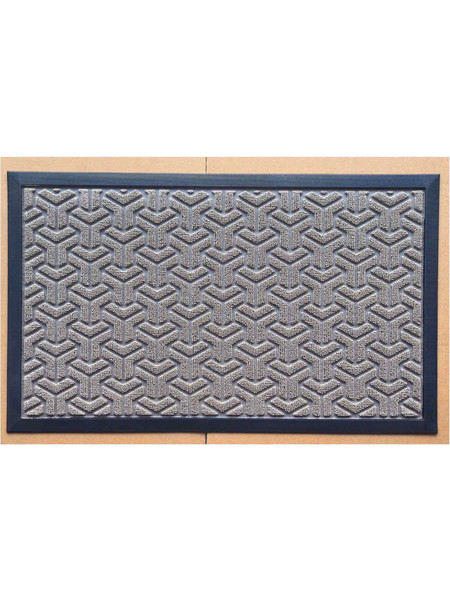 Πατάκι Εξώπορτας Ανάγλυφο Σχ.1043 45Χ75cm 100% Polypropylene Beige Flamingo