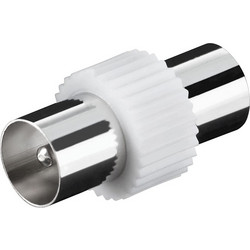 GOOBAY αντάπτορας καλωδίου coaxial 11535, αρσενικό, λευκό, 10τμχ