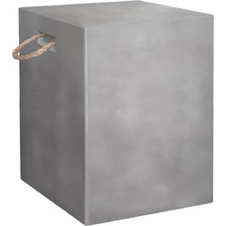 ΣΚΑΜΠΟ ΤΕΤΡΑΓΩΝΟ FIBER CEMENT ΜΕ ΧΕΡΟΥΛΙΑ ZAK HM6581.01 ΣΕ ΓΚΡΙ 36x36x43Υεκ Homemarkt