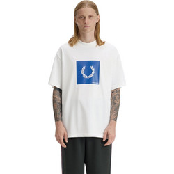 Fred Perry Ανδρική Μπλούζα Box Graphic T-Shirt M2404-129 Snow White - Λευκό