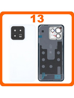Xiaomi 13 (2211133C, 2211133G) Rear Back Battery Cover + Camera Lens White