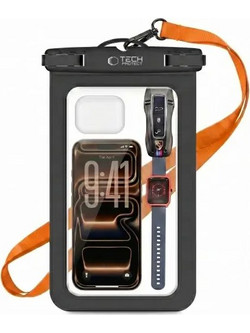 Αδιάβροχη θήκη Tech Protect UWC9 Universal Waterproof Case 8.9'' black/orange