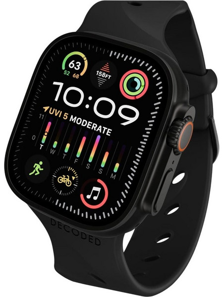 Decoded Ares Splice Λουράκι Σιλικόνης Black (Apple Watch 44 / 46 / 49mm)
