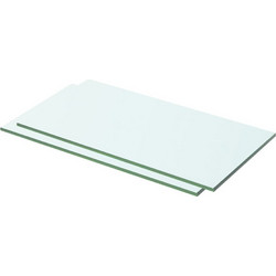 vidaXL Ράφια Πάνελ 2 τεμ. Διάφανα 50x20cm Γυάλινα