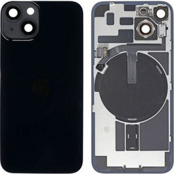 Γνήσιο Πίσω Γυαλί με NFC Flex/Flash & Camera lens για iPhone 14 - Black Pulled