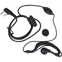 Headset 1 Ακουστικό Ασύρματου Πομποδέκτη UHF/VHF σε Μαύρο