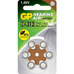 Gp Zinc Air 312 6τμχ