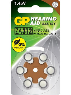 Gp Zinc Air 312 6τμχ