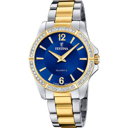 Festina Γυναικείο Ρολόι με Ασημί Χρυσό Μεταλλικό Μπρασελέ F20594/2