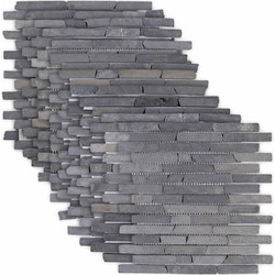 vidaXL Πλακίδια Μωσαϊκού Γκρι 30 x 30 cm Μάρμαρο