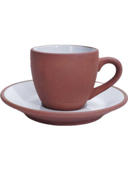 Yuk Φλυτζάνι Espresso 9cl & Πιάτο 12.5εκ Κεραμικό/Πορσελάνης Kumo Terra