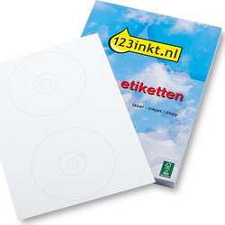 Ετικέτες CD/DVD 123ink 2 ανά φύλλο κάθετα (50 ετικέτες) FSC(R) Mix Credit