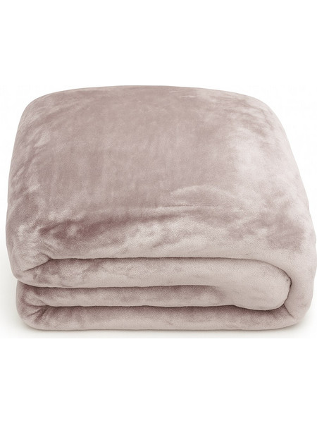 Κουβέρτα Υπέρδιπλη 220x240 Cosmin Velvet Beige-Pink