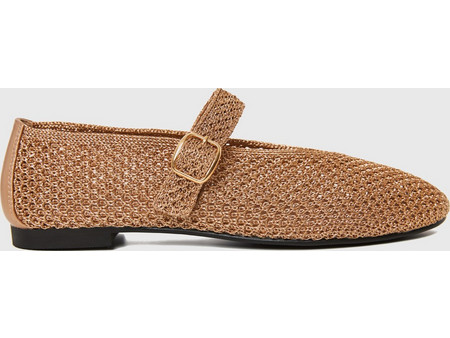 Γυναικείες πλεκτές μπαλαρίνες Mary Jane FBL013-125-08_GOLD