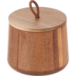 Δοχείο acacia με καπάκι Φ11 Η9cm