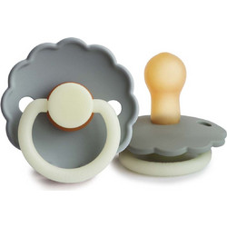 Frigg Daisy Night Πιπίλες Καουτσούκ Νυκτός 0-6m French Grey Portobello 2τμχ