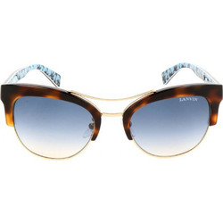 Lanvin SLN724M Γυναικεία Γυαλιά Ηλίου Πεταλούδα Μεταλλικά Ταρταρούγα με Μπλε Φακό