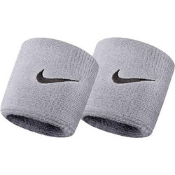 Nike Swoosh Wristbands 2-Pack Unisex Περικάρπιο - Περιμετώπιο Γκρι (N.NN.04-051)