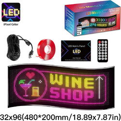 MATRIX GLB-106-0009 Εύκαμπτη Κυλιόμενη Ψηφιακή Επιγραφή P4.5 96x32 Pixel LED 10W AC 220-240V Αδιάβροχο IP65 Πολύχρωμο RGB - Bluetooth Control μέσω iPIXEL APP - Μ48 x Π0.4x Υ20