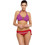 Marko Bikini Set Τριγωνάκι Ψηλόμεσο Κόκκινο Μωβ M-550