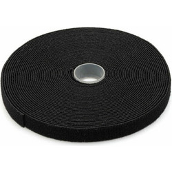 Digitus Black Αυτοκόλλητη Ταινία Χριτς Χρατς Μαύρη 10mx15mm AK-770905-100-S