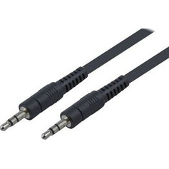 Powertech POWERTECH καλώδιο stereo 3.5mm CAB-J007, AUX, nickel plated, 3m, μαύρο