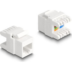 DELOCK DELOCK keystone module RJ45 σε LSA Cat.6A 88131, toolfree, λευκό